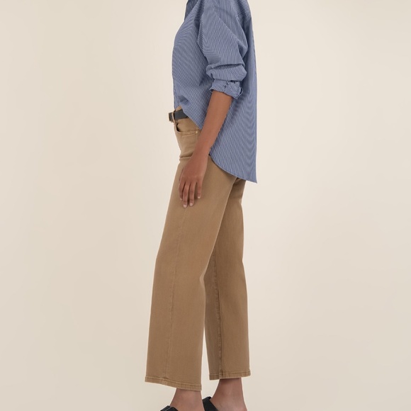 Kut from the Kloth Charlotte High Rise Wide Leg Jeans, Petite Size 4P / Caramel - Picture 3 of 3